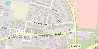 Monteurzimmer auf Satellitenbild