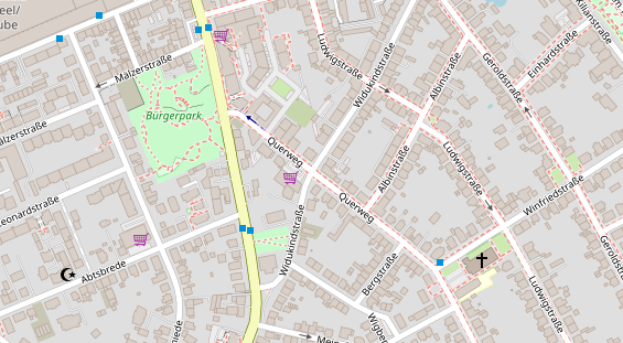 Monteurzimmer auf Satellitenbild