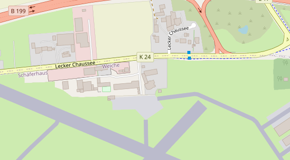 Monteurzimmer auf Satellitenbild