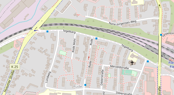 Monteurzimmer auf Satellitenbild