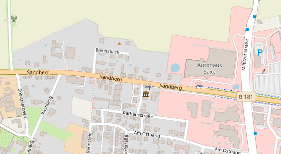 Monteurzimmer auf Satellitenbild