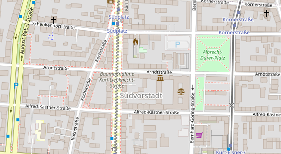 Monteurzimmer auf Satellitenbild