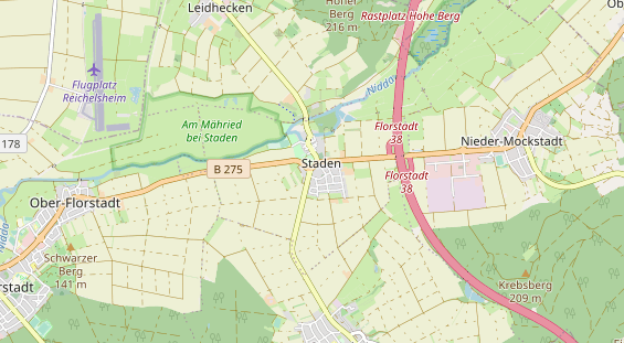 Monteurzimmer auf Karte