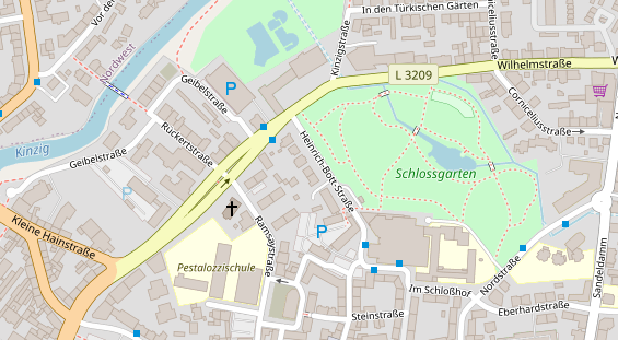 Monteurzimmer auf Satellitenbild