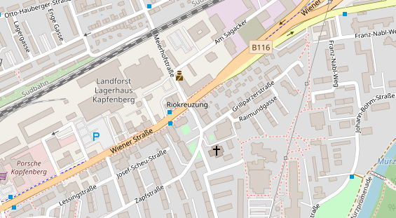 Monteurzimmer auf Satellitenbild