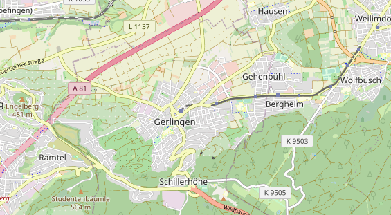 Monteurzimmer auf Karte