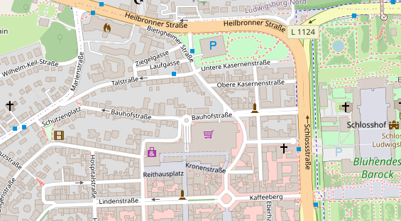 Monteurzimmer auf Satellitenbild