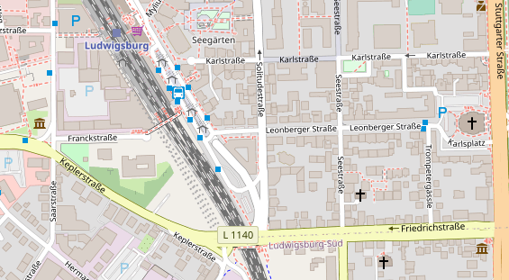 Monteurzimmer auf Satellitenbild