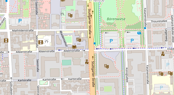Monteurzimmer auf Satellitenbild