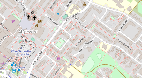 Monteurzimmer auf Satellitenbild