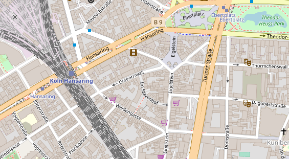 Monteurzimmer auf Satellitenbild