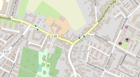 Monteurzimmer auf Satellitenbild