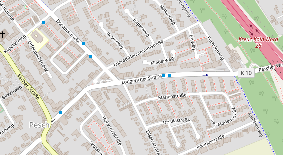 Monteurzimmer auf Satellitenbild