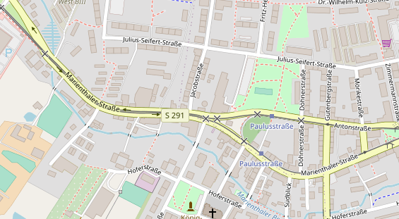 Monteurzimmer auf Satellitenbild