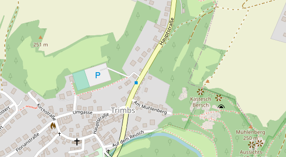 Monteurzimmer auf Satellitenbild