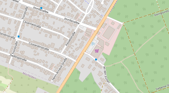 Monteurzimmer auf Satellitenbild