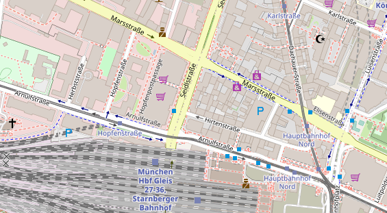 Monteurzimmer auf Satellitenbild
