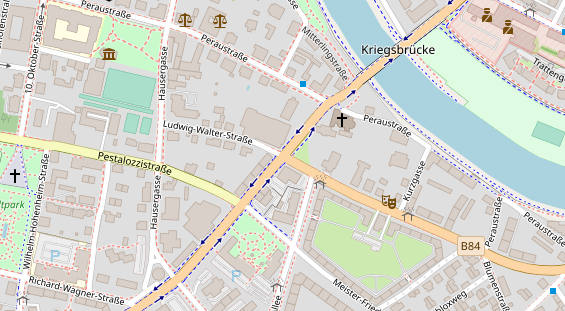 Monteurzimmer auf Satellitenbild