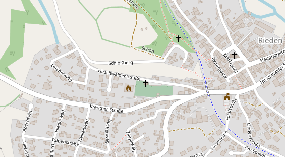 Monteurzimmer auf Satellitenbild