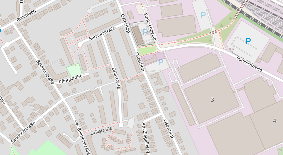 Monteurzimmer auf Satellitenbild