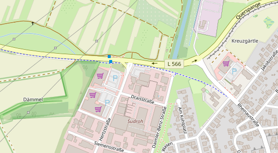 Monteurzimmer auf Satellitenbild