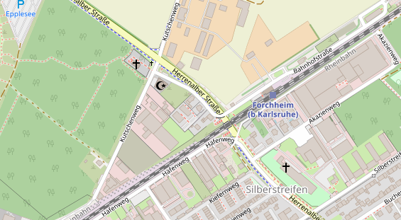 Monteurzimmer auf Satellitenbild
