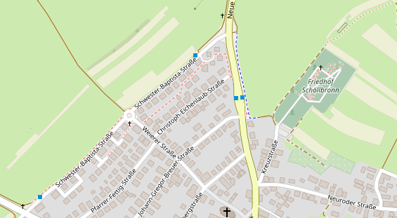 Monteurzimmer auf Satellitenbild