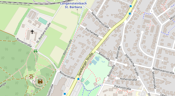 Monteurzimmer auf Satellitenbild