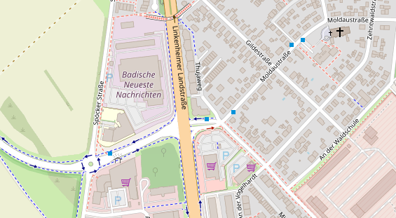 Monteurzimmer auf Satellitenbild