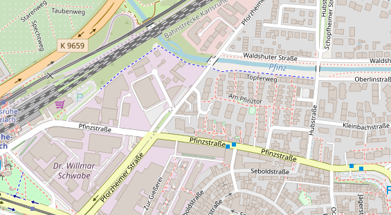Monteurzimmer auf Satellitenbild