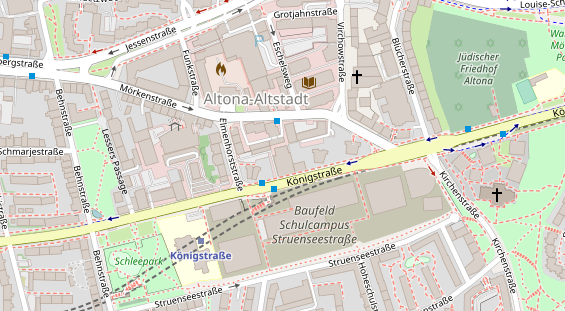 Monteurzimmer auf Satellitenbild