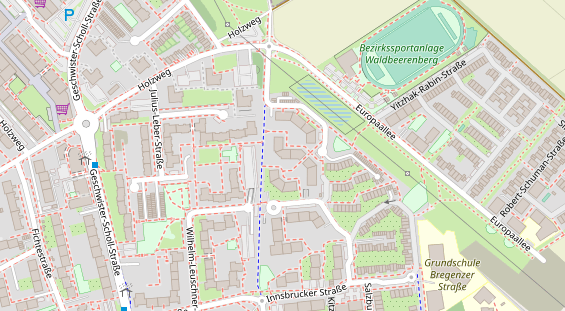 Monteurzimmer auf Satellitenbild