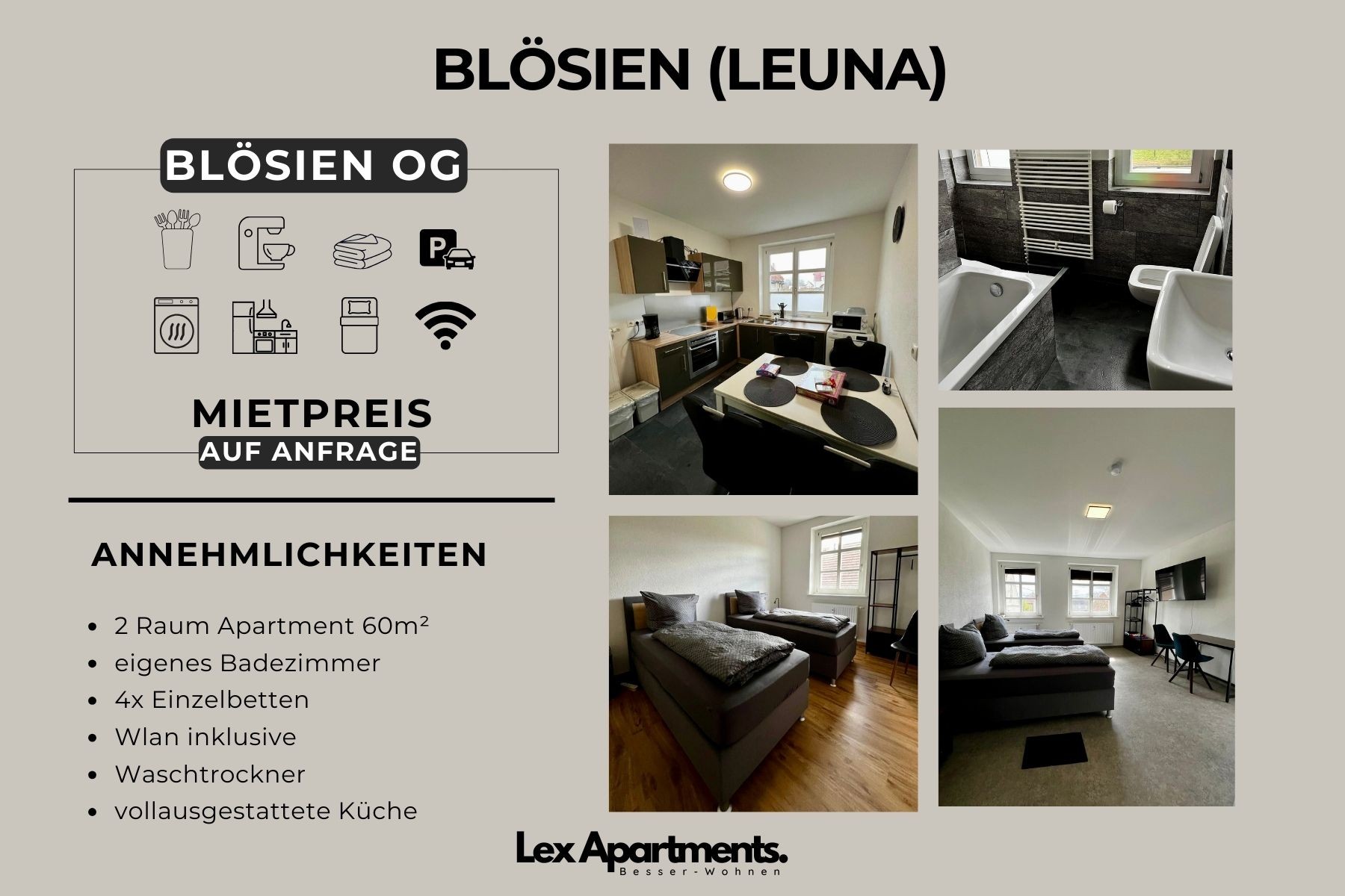 MonteurZimmer - 25 moderne Apartments in Leuna und Merseburg in 06217 Leuna