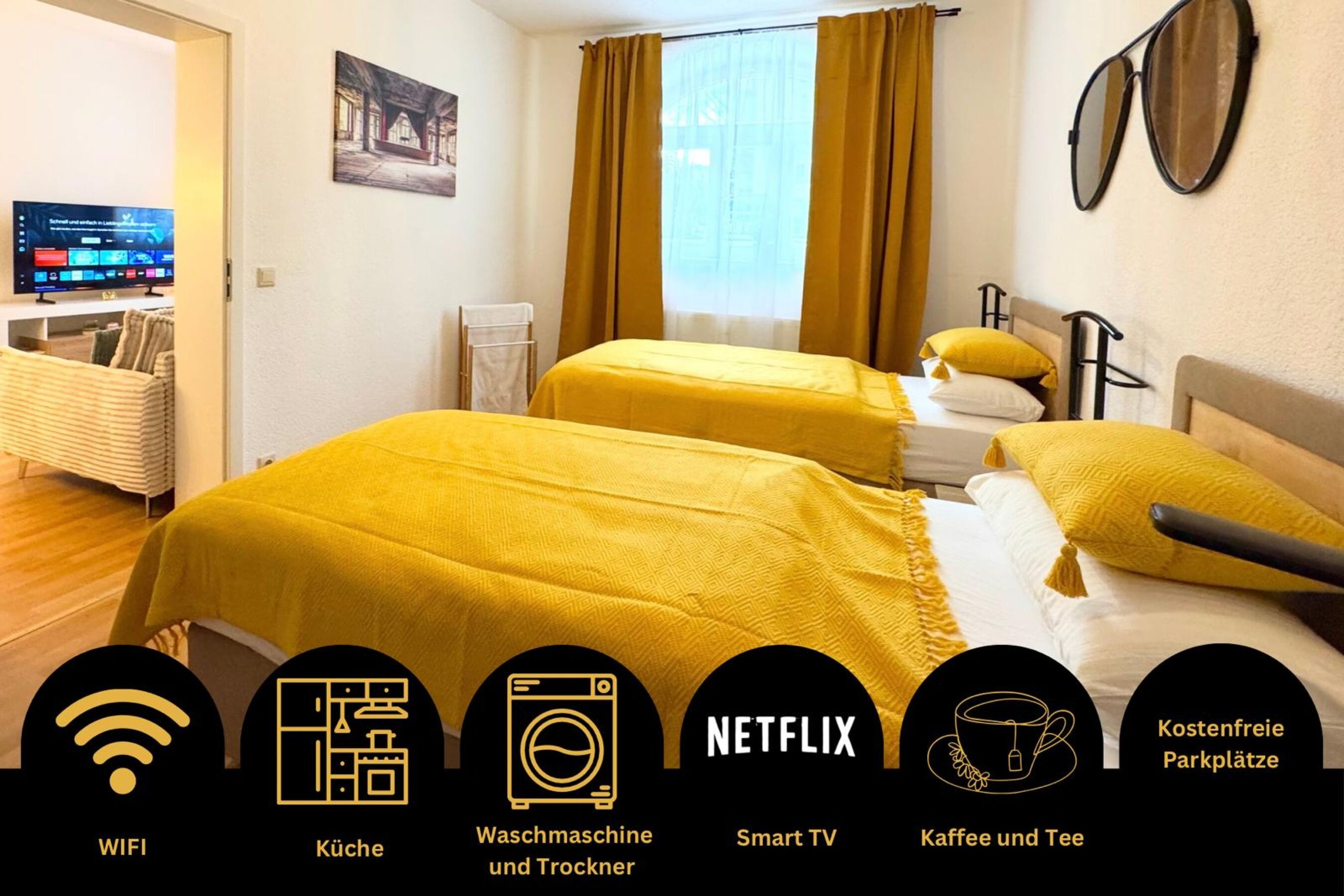 MonteurZimmer - Top Apartment Dresden *Vollausstattung* Nähe A4-Flughafen