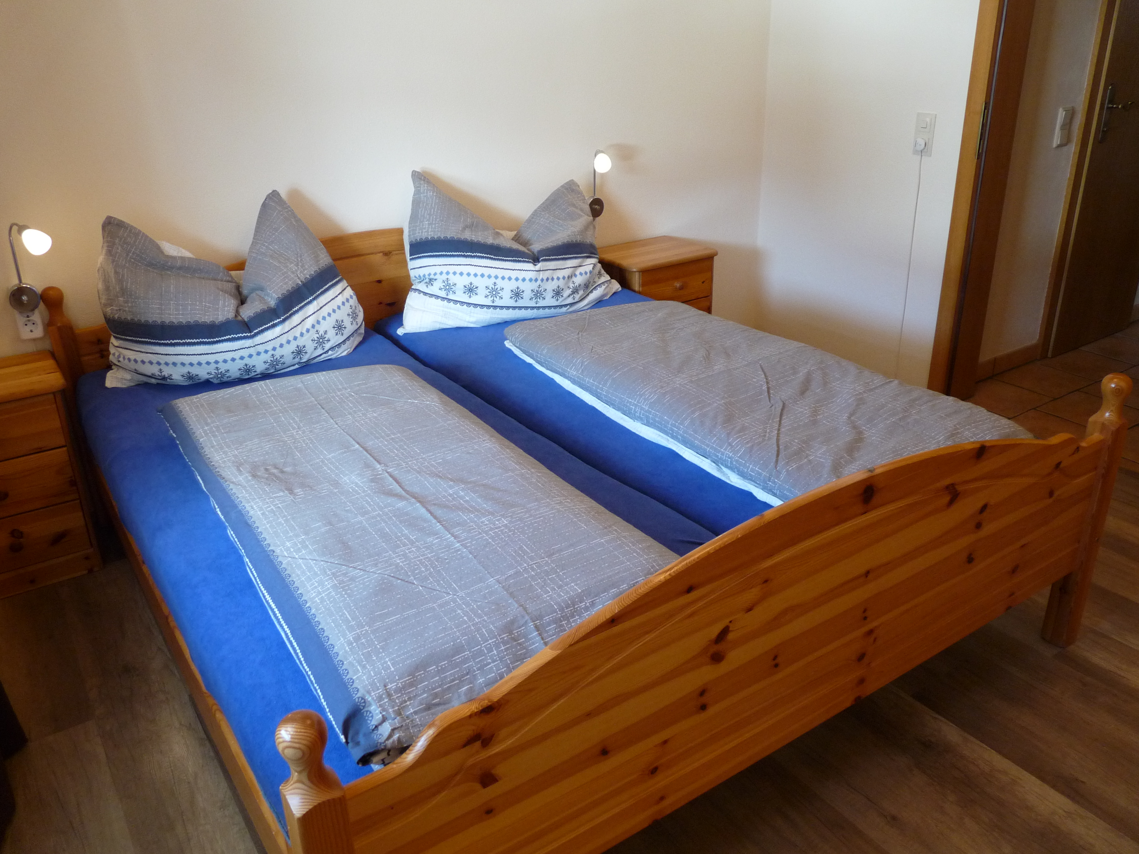 MonteurZimmer: 3. Schlafzimmer Fewo 'Panorama' im 1. OG - Ferienhaus Schäfer