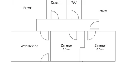 Monteur-Zimmer - Parkplatz: eigener Parkplatz für PKW vorhanden - Naturarena - Appartement Ferienwohnung Pernull