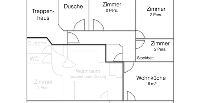 Monteur-Zimmer - Parkplatz: eigener Parkplatz für PKW vorhanden - Naturarena - Appartement Ferienwohnung Pernull