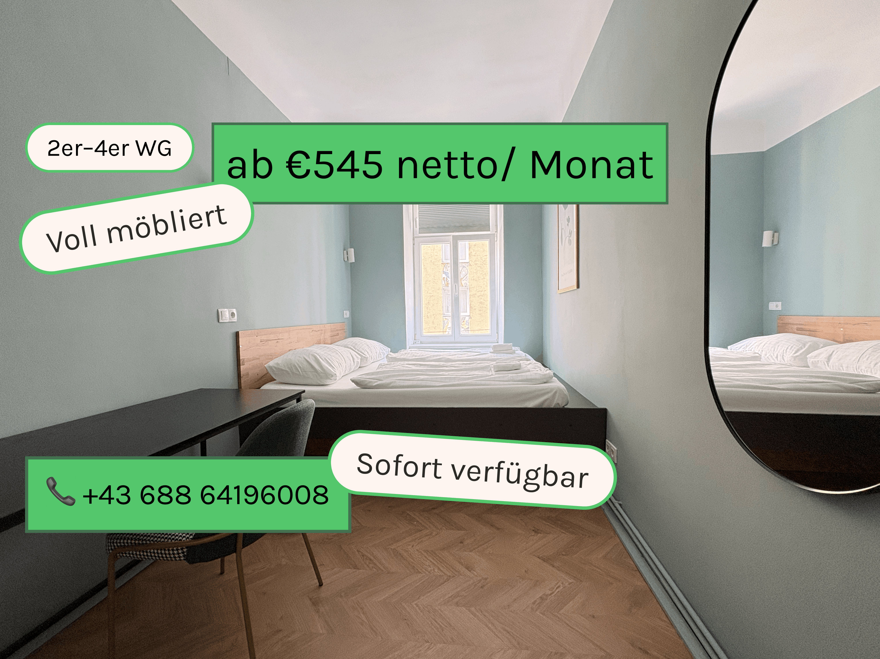MonteurZimmer: ab €545 netto pro Monat | ampm Zimmer 1120 Wien 