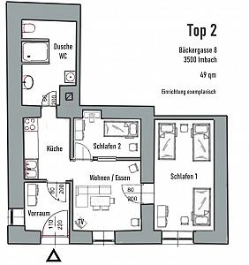 MonteurZimmer: Apartment KREMSTAL in der WACHAU - Top 2