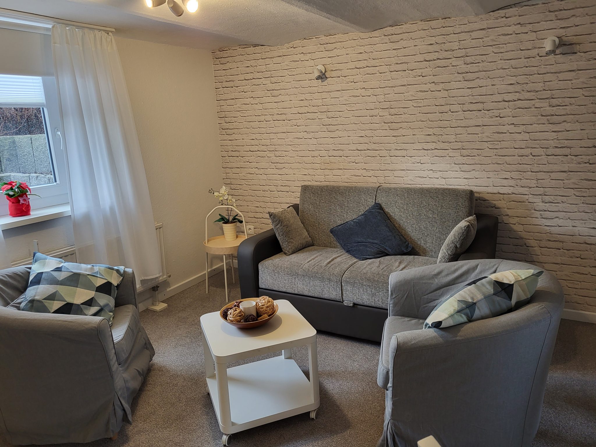 Monteur-Zimmer - Zimmerarten: Mehrbettzimmer - Ostsee - Ferienwohnung Wohnraum - Gästehaus Harrislee