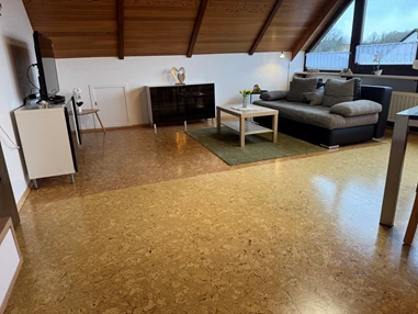 MonteurZimmer: Wohnbereich mit Schlafsofa - Fewo Naturblick