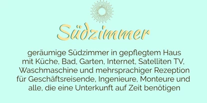 Monteur-Zimmer - Petersdorf (Landkreis Aichach-Friedberg) - "Südzimmer" - Monteurhaus Fiedler Neumann