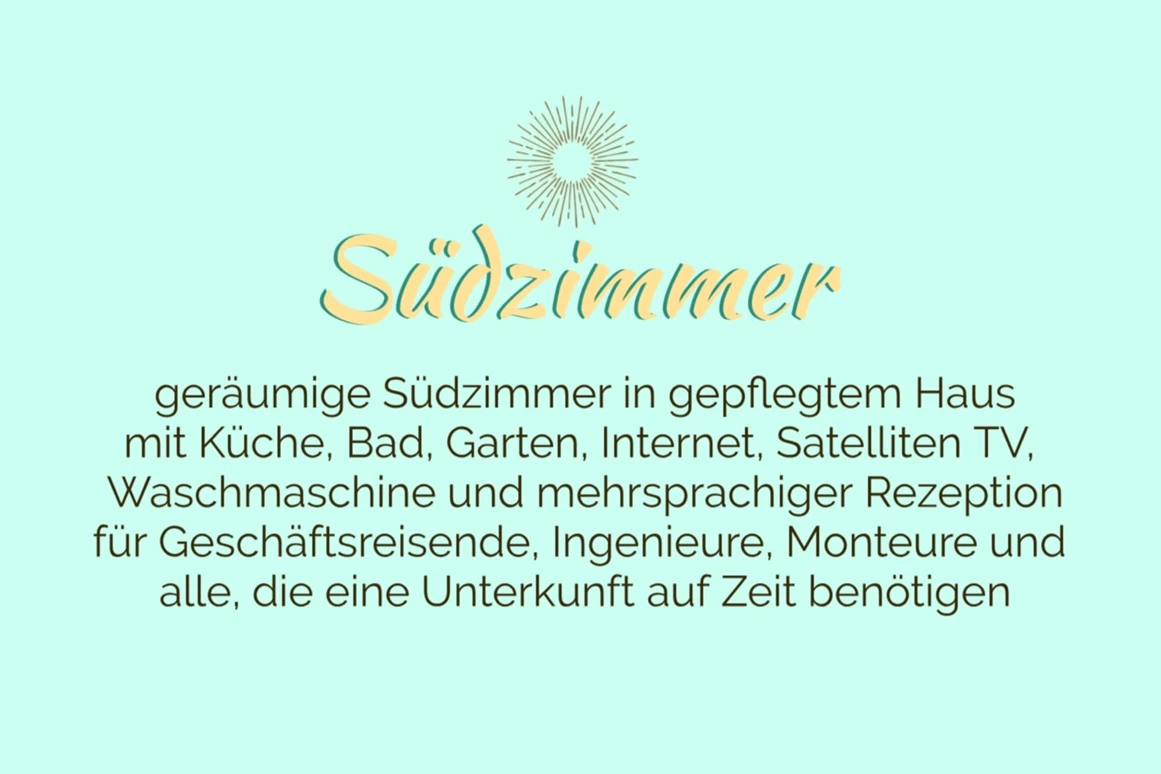 MonteurZimmer: "Südzimmer" - Monteurhaus Fiedler Neumann