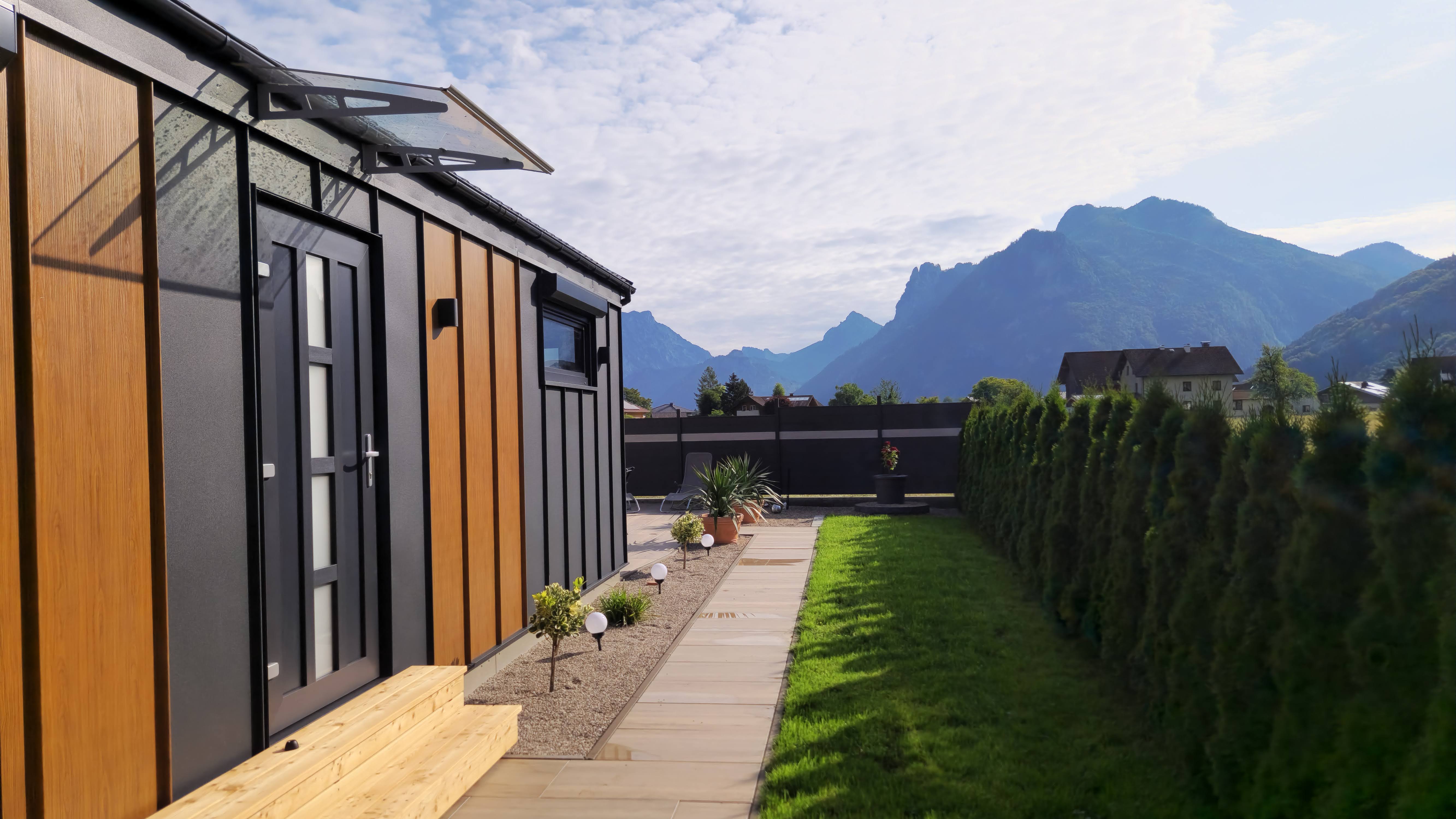 Monteur-Zimmer - Unterkunftsart: Gästehaus - Abtenau - Eingang & Aussicht - Smi's Tiny House