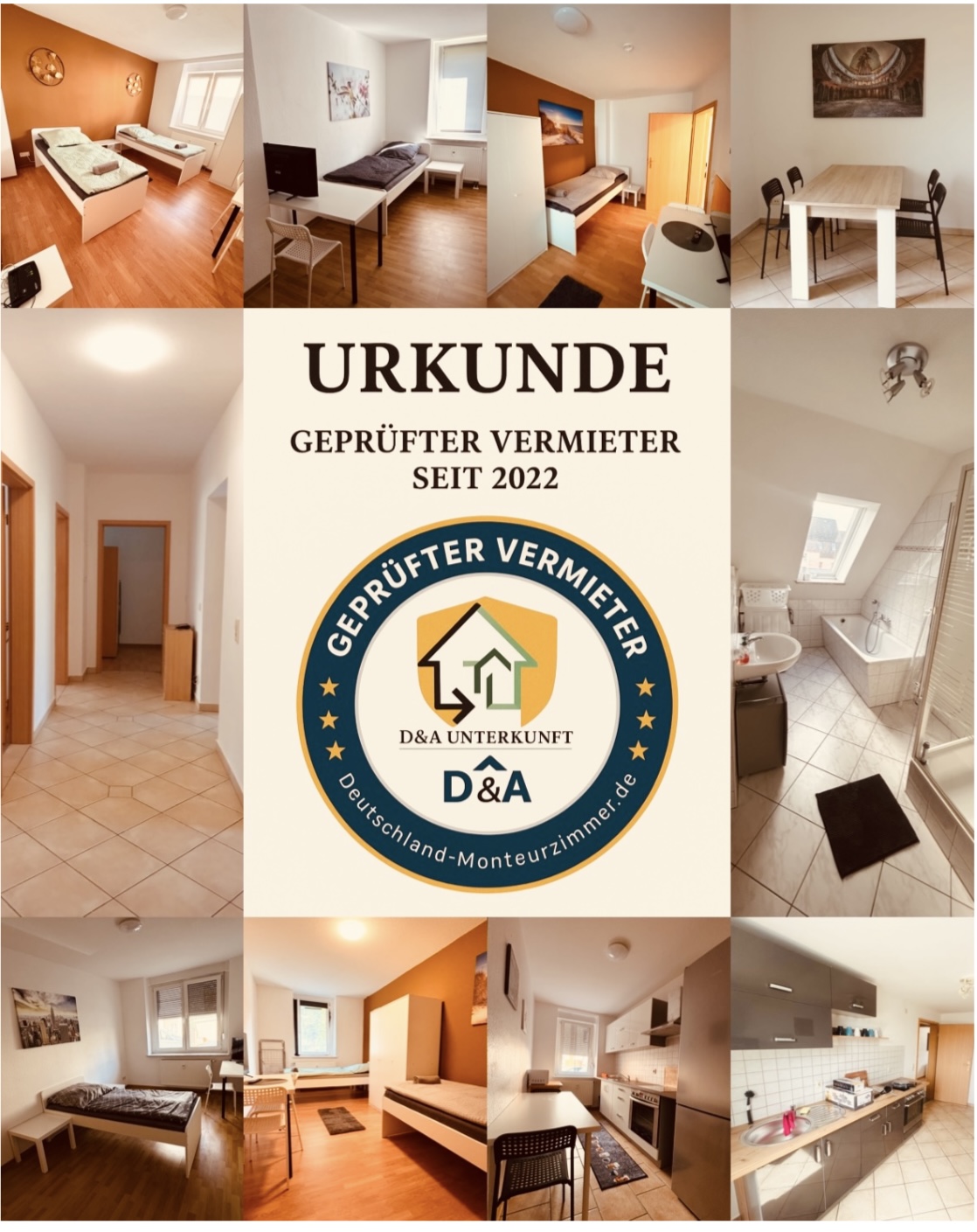 Monteur-Zimmer - Groitzsch - D&A Unterkunft in 06217 Merseburg