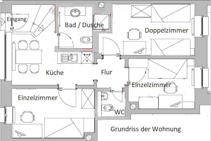 Monteur-Zimmer - Sachsen-Anhalt - Leipzig-In in 04357 Leipzig