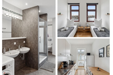 MonteurZimmer: 15 Schlafzimmer Apartmenthaus 3 Wohnungen & Loggia