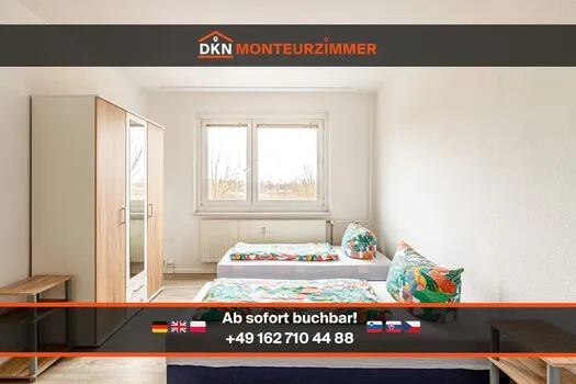Monteur-Zimmer - Sachsen-Anhalt - DKN | Ihre Monteurzimmer-Lösung in Leipzig | Sofort frei