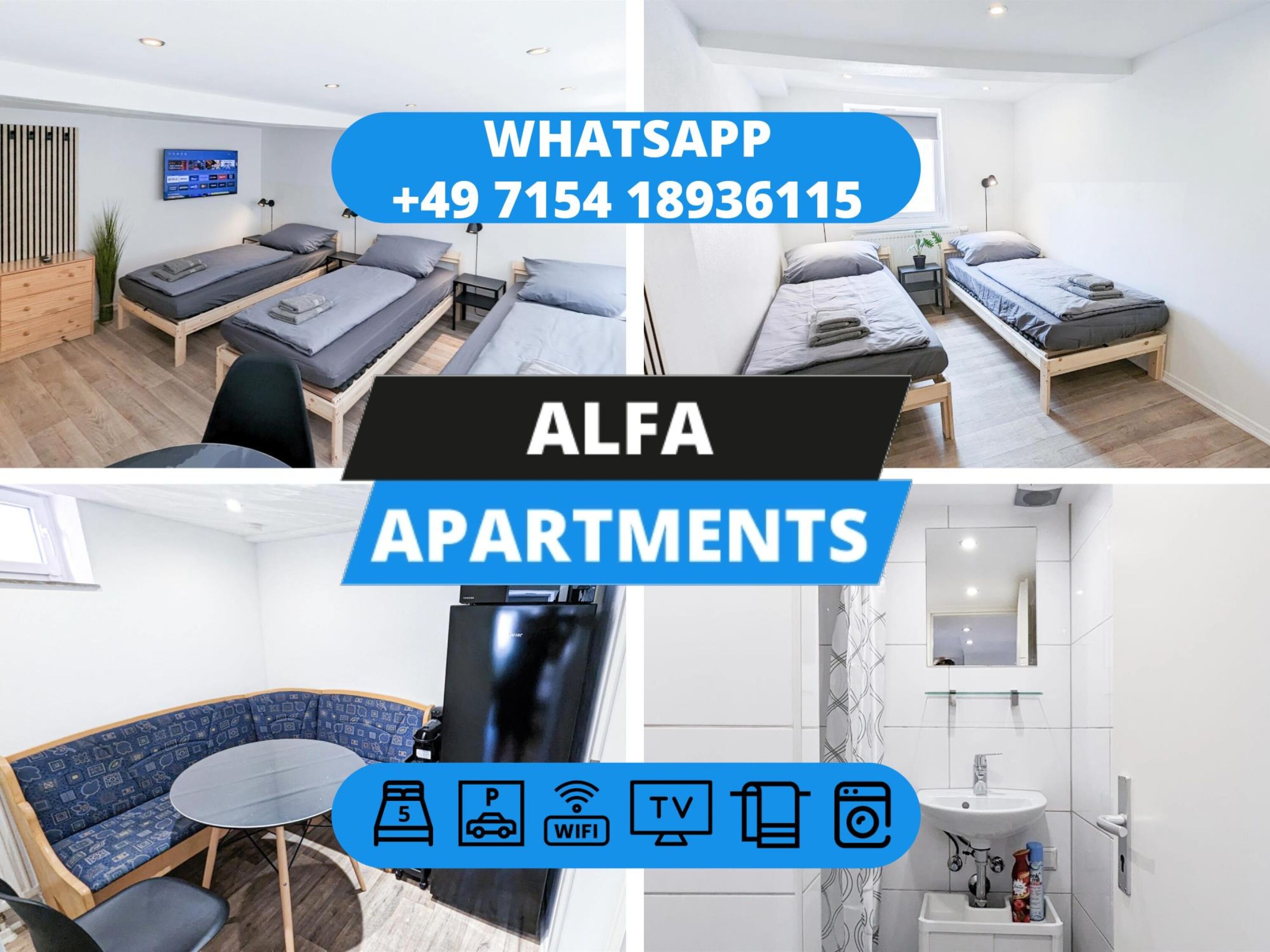 Monteur-Zimmer - Baden-Württemberg - ALFA APARTMENTS / Stuttgart / Ludwigsburg - SOFORT VERFÜGBAR