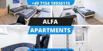 Monteur-Zimmer - Baden-Württemberg - ALFA APARTMENTS / Stuttgart / Ludwigsburg - SOFORT VERFÜGBAR